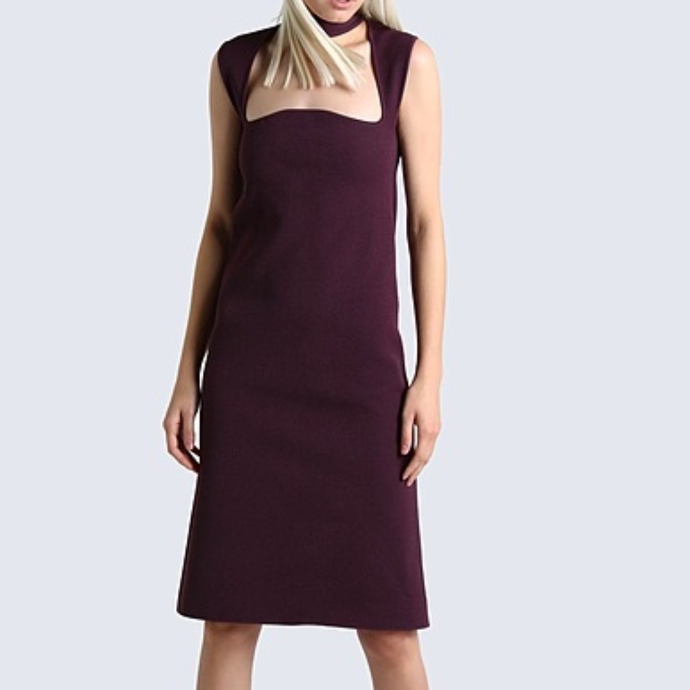 Bottega Veneta Fall 2019 Burgundy Dress